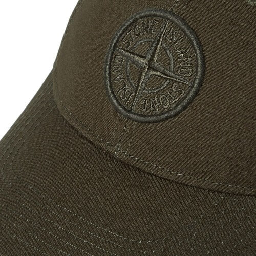 Stone Island Cancas Logo Cap - Military Green